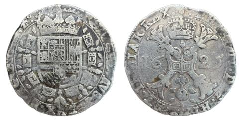 332 - Felipe IV (1621-1665). 1 patagón. 1625. Bruselas. (Vanhoudt-645. ZF.).