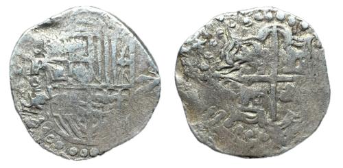 334   -  Felipe IV (1621-1665). 2 reales. (1624-1628). Potosí. P.
