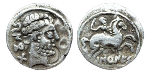 34   -  Baskunes-Barskunes. Denario. 120-20 a.C. Pamplona. (Abh-215). (
