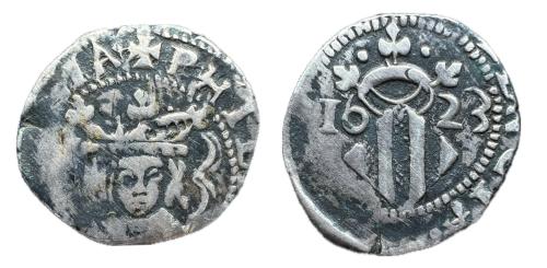 348 - Felipe IV (1621-1665). Dieciocheno. 1623. Valencia. (Francisco Macías Serrano B)