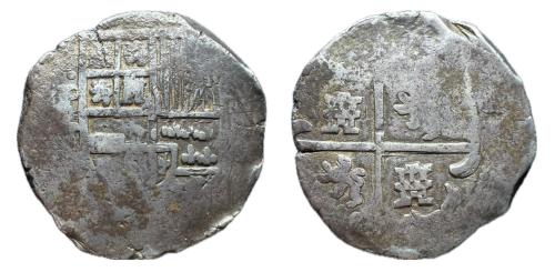360   -  Felipe IV (1621-1665). 8 reales. Potosí. T. (Cal-tipo 327).