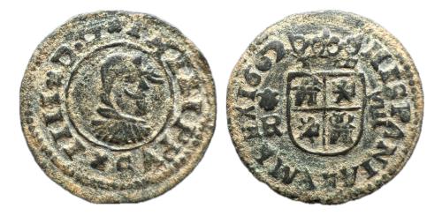 365   -  Felipe IV (1621-1665). 8 maravedís. 1662. Coruña. R. (Cal-316).