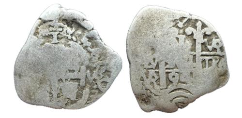 371   -  Carlos II (1665-1700). 1 real. 1694. Potosí. VR. (Cal-287)