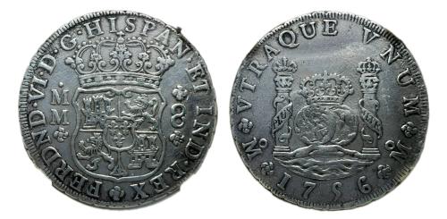 391   -  Fernando VI (1746-1759). 8 reales. 1756. México. MM. (Cal-491).