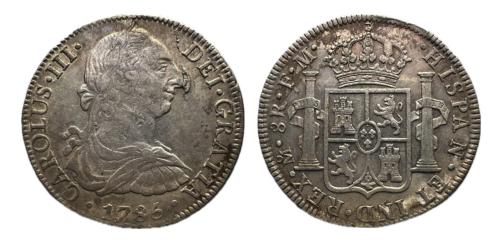395   -  Carlos III (1759-1788). 8 reales. 1785. México. FM. (Cal-1127).