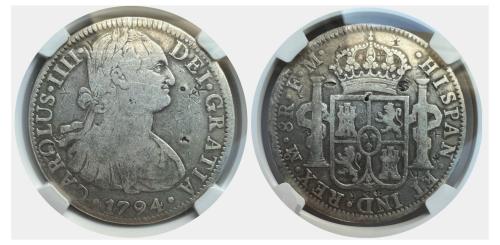 403   -  Carlos IV (1788-1808). 8 reales. 1794. México. FM. (Cal-799)