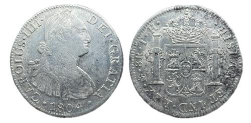 408   -  Carlos IV (1788-1808). 8 reales. 1804. México. TH. (Cal 2008-701)