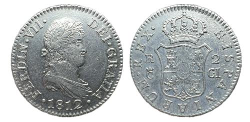 418   -  Fernando VII (1808-1833). 2 reales. 1812. Cádiz. CI.