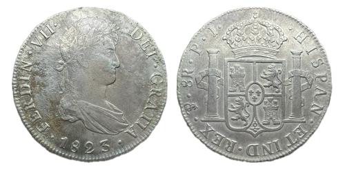 422   -  Fernando VII (1808-1833). 8 reales. 1823. Potosí. PJ. (Cal-1388).