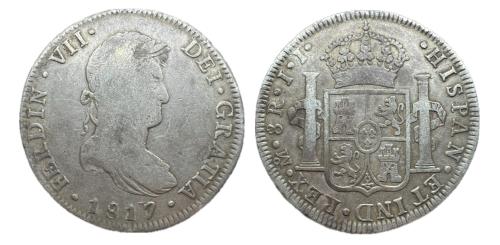 423   -  Fernando VII (1808-1833). 8 reales. 1817. México. JJ. (Cal-1332).