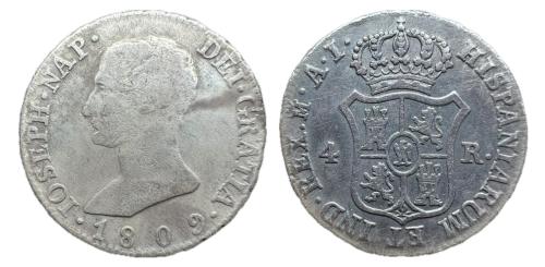 427   -  José Napoleón (1808-1814). 4 reales. 1809. Madrid. AI. (Cal-53)