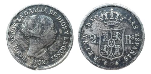 433   -  Isabel II (1833-1868). 2 reales. 1852. Sevilla.