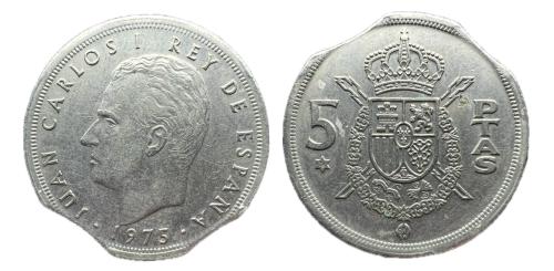 471   -  Juan Carlos I (1975-2014). 5 pesetas. 1975*80. Madrid. (Cal-119).