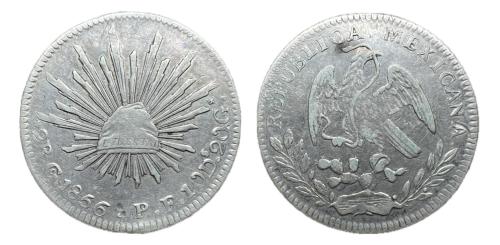 478   -  Mexico. 2 reales. 1856. Guanajuato. PF. (Km-374)