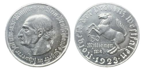 513   -  Alemania. 50.000.000 Mark. 1923. Westphalia. (Jaeger-N27).