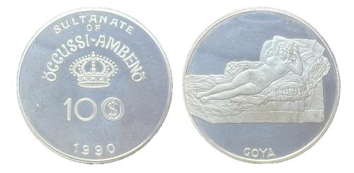 516   -  Sultanato de Occusi-Ambenö. 100 dollars. 1990. (Km-x2