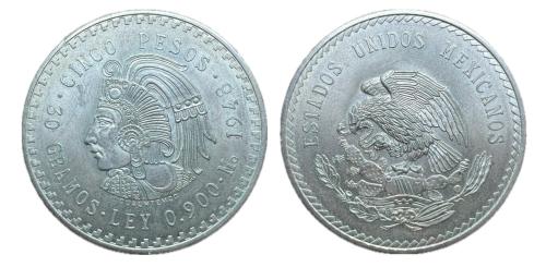518   -  México. 5 pesos. 1947 y 1948. México. (Km-465).