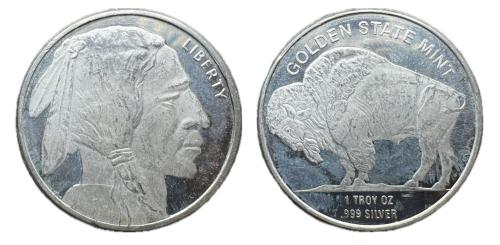 520   -  Estados Unidos. Onza. ND (1981-2015). Ag. 31,21 g. Golden State Mint. PROOF