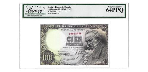 542   -  1946. 100 pesetas. (Ed. 451b) (Pick 131a).