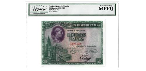 546   -  1928. 500 pesetas. (Ed. 356) (Pick 77a).