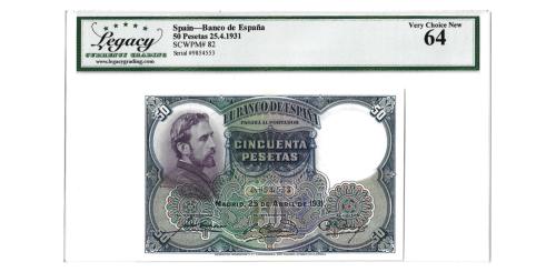 548   -  1931. 50 pesetas. (Ed. C10) (Ed. 359) (Pick 82).