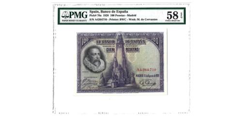 551   -  1928. 100 pesetas. (Ed. 355) (Pick 76a)