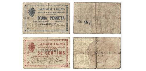 557   -  Barcelona. Balenyà. 1pta y 50cts. (RGH. 6494a/6493a)