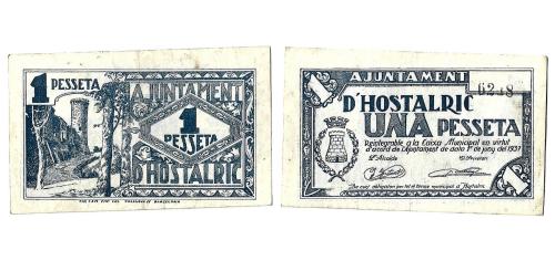 568   -  Gerona. Hostalric. 1pta. (RGH. 8233). C. MBC. Est…20