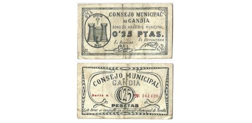 570   -  Valencia. Gandia. 0,25ptas. (RGH. 2610). C. MBC-