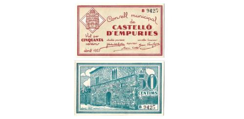 580   -  Gerona. Castelló D’Empuries. 50cts. (RGH. 7483). C. SC-.