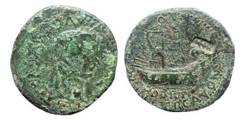 76   -  Época de Tiberio. As. 14-36 d.C. Tortosa (Tarragona). (Abh-1493). (Acip-3179).