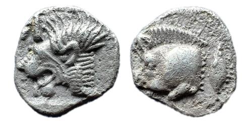 9   -  Mysia. Kyzikos. Óbolo. 450-400 a.C.