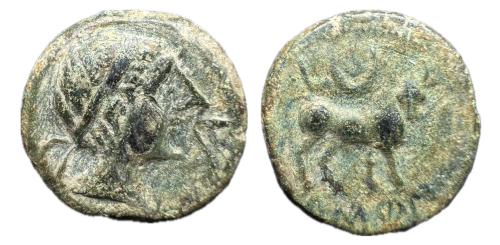 98 - Kastilo-Castulo. Semis. 180 a.C. Cazlona (Jaén). (Abh-722). (MIB-157/49b).