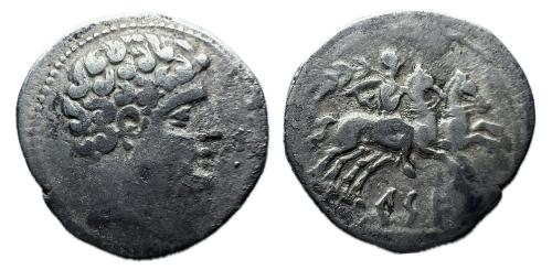 114 - Kese. Denario. 220-200 a.C. Tarragona. (Abh-2266). (Acip-1123).
