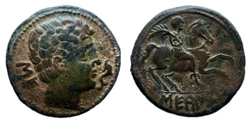 130 - Sekaisa. As. Unidad. 120-20 a.C. Zona de Aragón. (Abh-2121). (Acip-1544).
