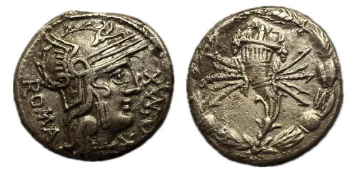 146 - Fabia. Q. Fabius Maximus Eburnus. Denario. 127 a.C. Roma. (Ffc-693).