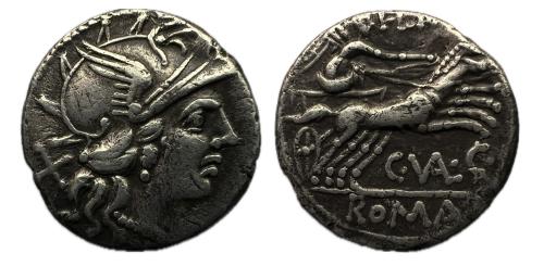 154 - Valeria. C. Valerio Cf Flaco. Denario. 140 a.C. Roma. (Ffc-1163). (Craw-228/2). (Cal-1320).