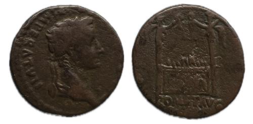 156 - Augusto. As. Unidad. 10 d.C. Lugdunum. (Spink-1690). (Ric-230)