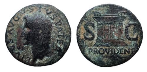 157 - Divo Augusto. As. Unidad. 22-30 d.C. Roma. (Ric-I 81 (Tiberio)). (Bmcre-146 (Tiberio)).