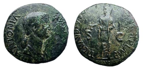 160 - Antonia. Dupondio. 41-50 d.C. Roma. (Ric-I 92 (Claudio). (C-66). (Bmcre-166 (Claudio).