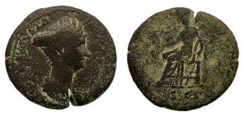 176   -  Sabina. As. Unidad. 117-138 d.C. Roma. (RIC Adriano 1024).
