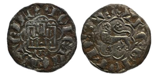 274 - Reino de Castilla y León. Alfonso X (1252-1284). Novén. Burgos. (Bautista-394). B bajo el castillo.Ve