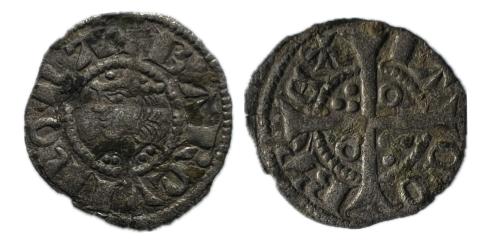 278 - Corona de Aragón. Jaime II (1291-1327). Óbolo. Barcelona. (Cru-343.1). Ve.