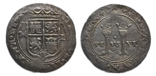 291 - Juana y Carlos (1504-1555). 1 real. ND (1548-1556). México. L. (Cal-72). Ag