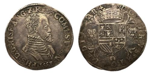 305 - Felipe II (1556-1598). 1 escudo Felipe. 1558. Brujas. (Tauler-1191). (Vti-no cita)
