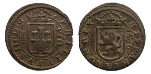 317 - Felipe III (1598-1621). 8 maravedís. 1606. Segovia. (Cal-329). (Jarabo-Sanahuja D222)