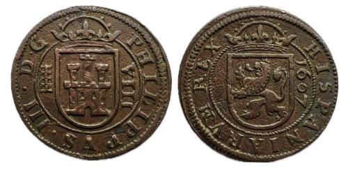320 - Felipe III (1598-1621). 8 maravedís. 1607. Segovia. (Cal-331). (Jarabo-Sanahuja-D223)