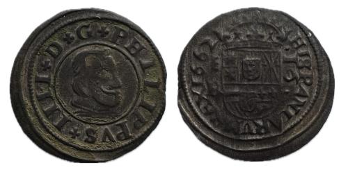 324 - Felipe IV (1621-1665). 16 maravedís. 1662. Segovia. BR. (Cal-488)