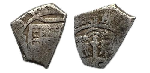 338 - Carlos II (1665-1700). 1 real. 1690. México. "L". (Cal-661). (Km-46).