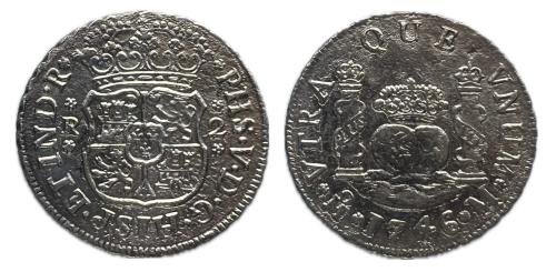 343 - Felipe V (1700-1746). 2 reales. 1746. México. M. (Cal 2019-836)